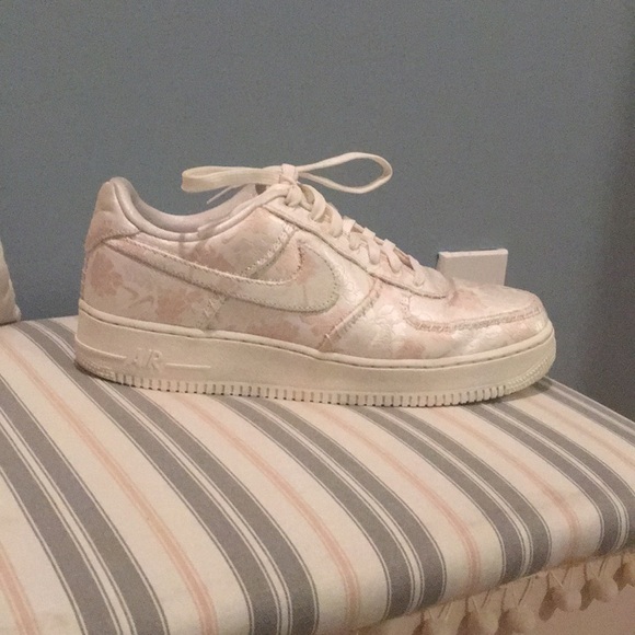 Ivory Nike Air Force 1s - Picture 7 of 8